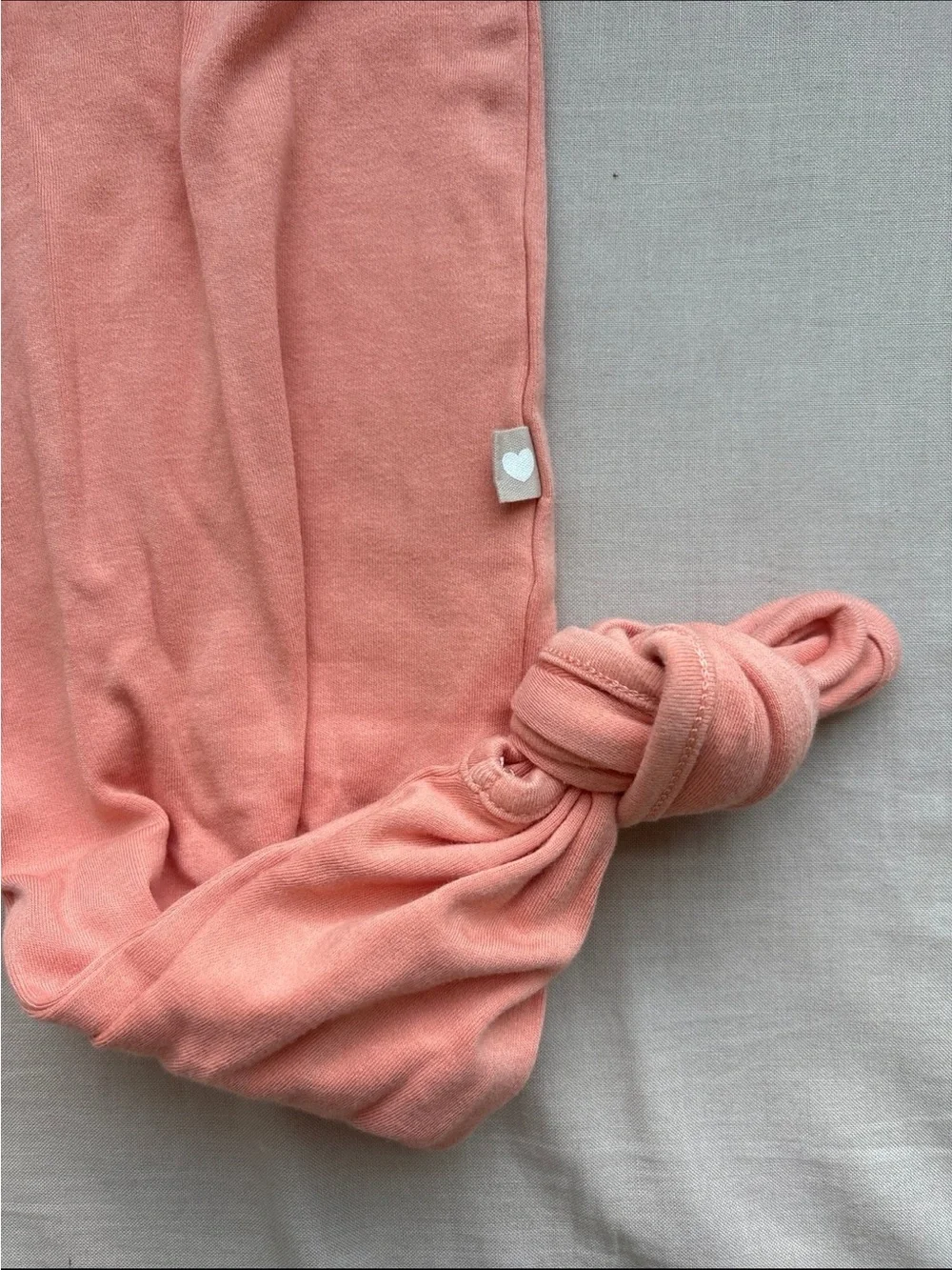 Goumi Knot Gown Sleeper in Dusty Peach
